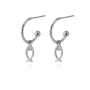 Mini Fish silver hoop earrings - Anartxy