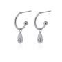 Mini Drop silver hoop earrings - Anartxy