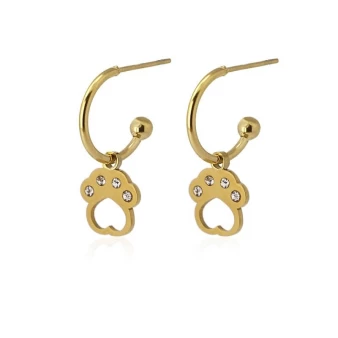 Mini Paws gold hoop earrings - Anartxy