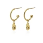 Mini Drop gold hoop earrings - Anartxy