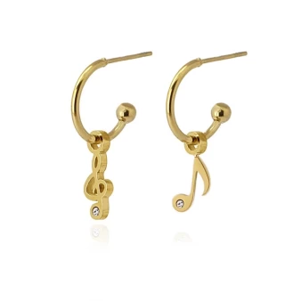Mini Electric gold hoop earrings - Anartxy