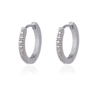 New York L silver hoop earrings - Anartxy