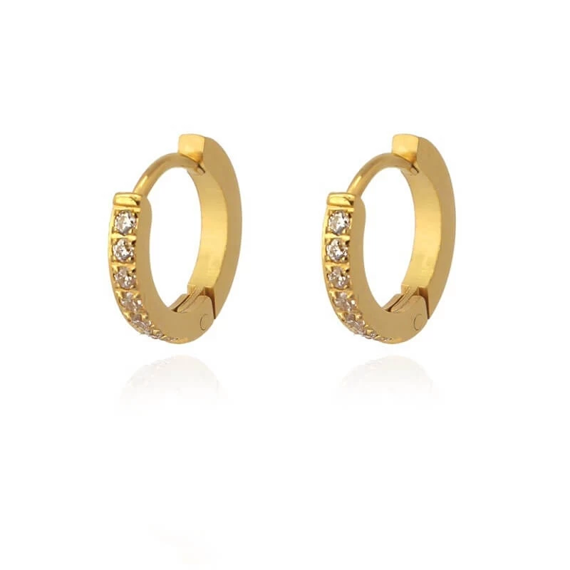 New York M gold hoop earrings - Anartxy