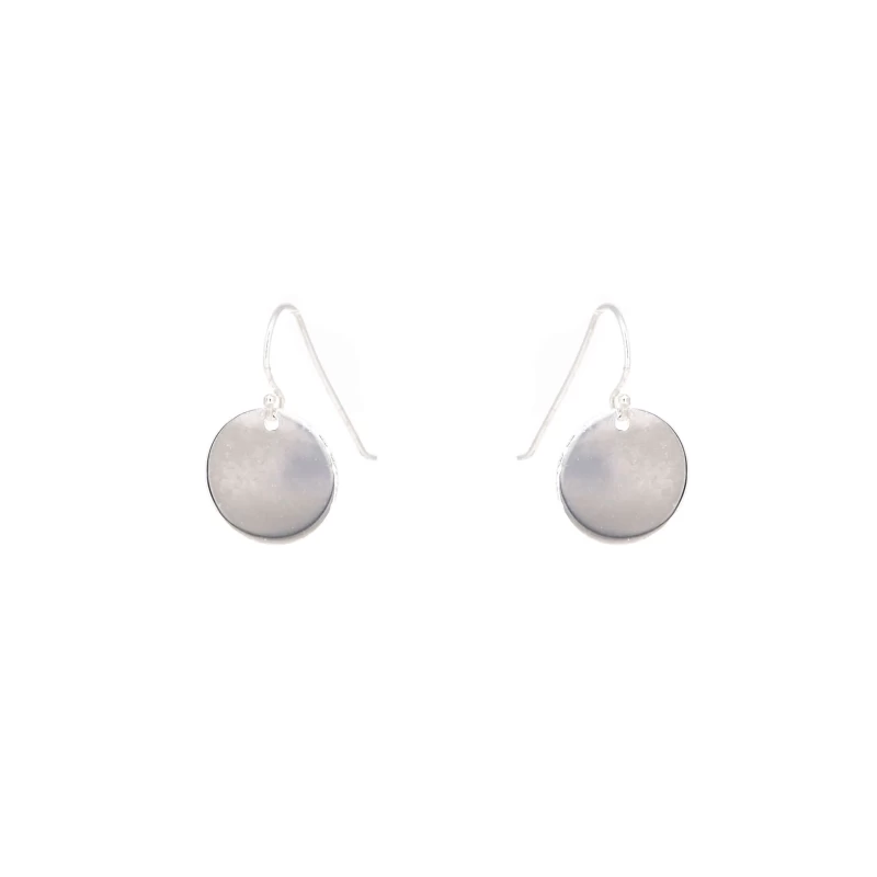 Smooth pastille silver earring - Pomme Cannelle
