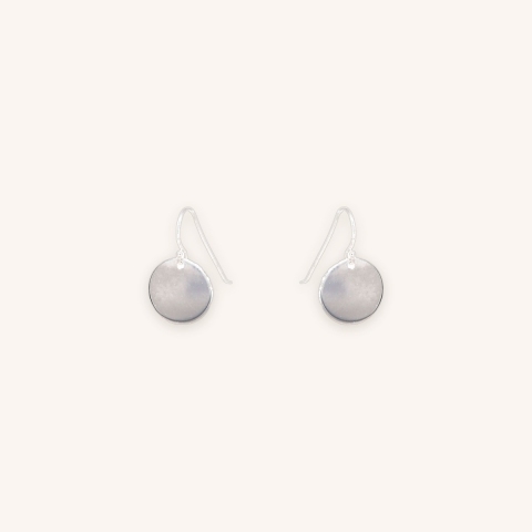Smooth pastille silver earring - Pomme Cannelle