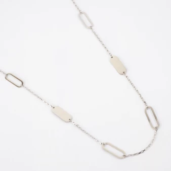 Platon silver long necklace - Zag Bijoux