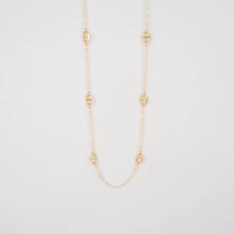 Prune gold long necklace - By164 Paris