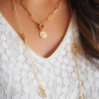 Prune gold long necklace - By164 Paris