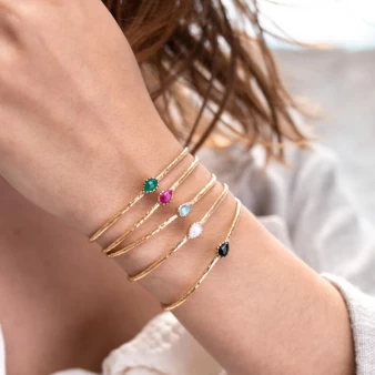 Gina pink gold bangle bracelet - LuckyTeam