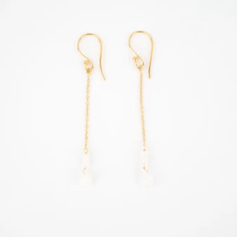 Jeanne white gold earrings - LuckyTeam