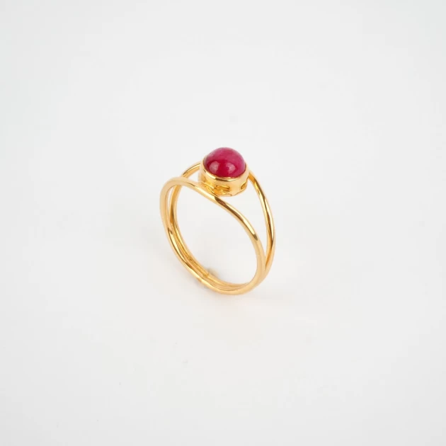 Clara rubis gold ring -...
