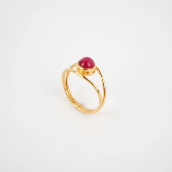 Clara rubis gold ring - LuckyTeam