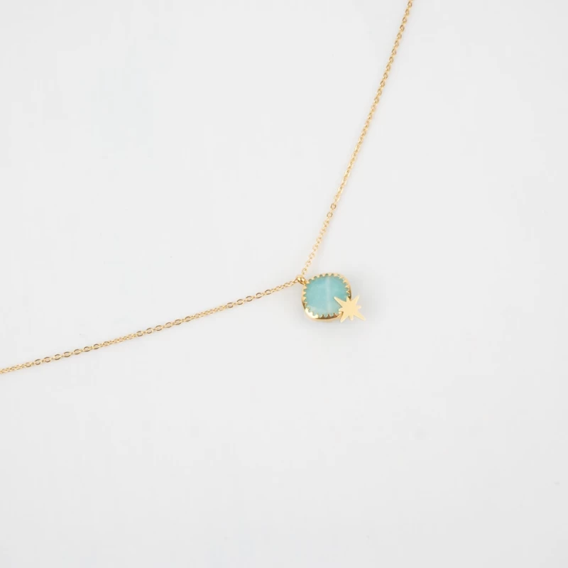Horizon blue gold necklace - Zag Bijoux