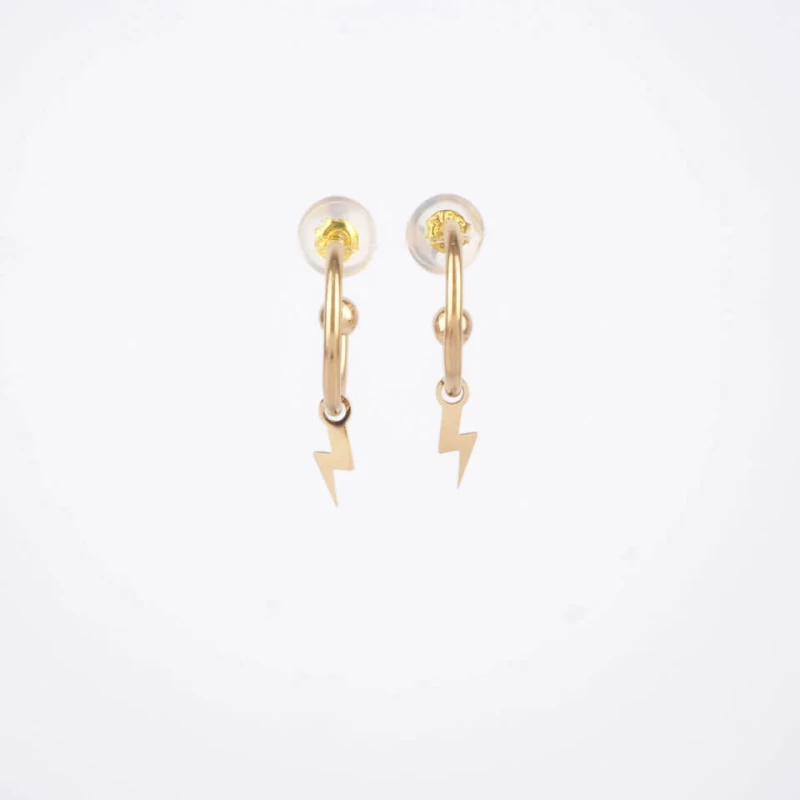 Mini Flash gold hoop earrings - Anartxy