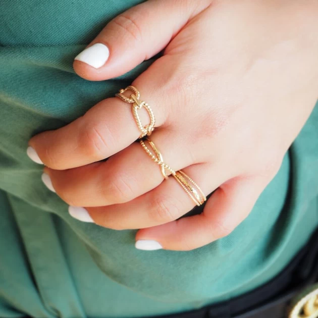 Bague Joy en plaqué or - Pomme Cannelle