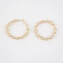 Chain gold hoops earrings - Pomme Cannelle