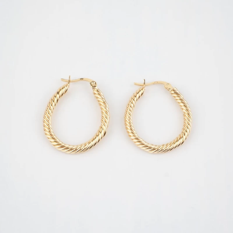 Nora gold hoops earrings - Pomme Cannelle