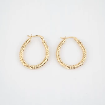 Nora gold hoops earrings -...