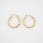 Nora gold hoops earrings - Pomme Cannelle