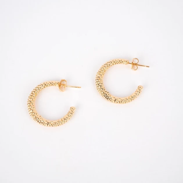 Mina gold hoops earrings -...