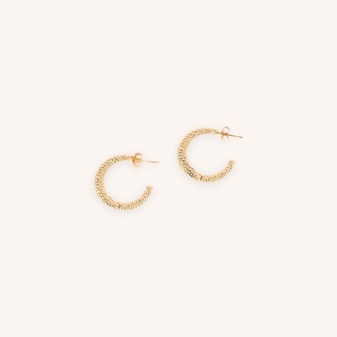Mina gold hoops earrings - Pomme Cannelle