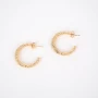 Mina gold hoops earrings - Pomme Cannelle