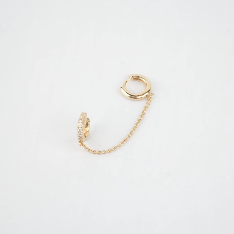 June gold hoops earrings - Pomme Cannelle