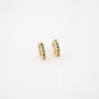 Jade gold hoops earrings - Pomme Cannelle