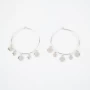 Lyna silver hoops earrings - Pomme Cannelle