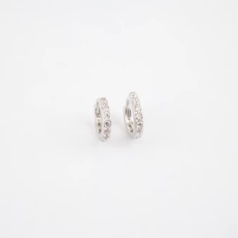 Jade silver hoops earrings...