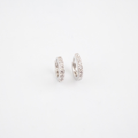 Boucles d'oreilles créoles Jade argent - Pomme Cannelle