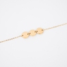 Bracelet 3 pastilles en acier jaune - Zag Bijoux