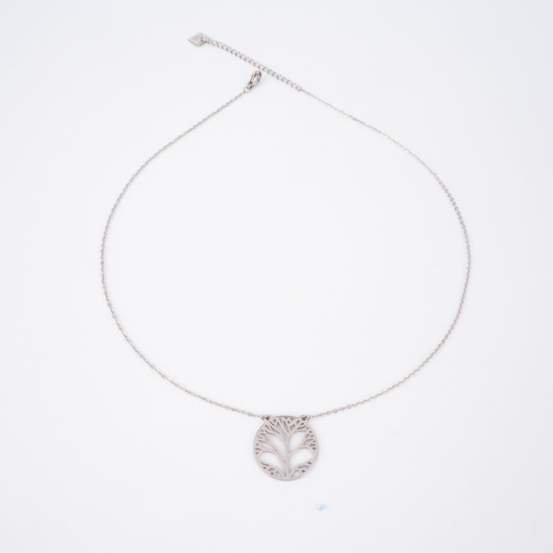 Collier arbre de vie en acier - Zag Bijoux