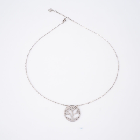 Collier arbre de vie en acier - Zag Bijoux