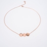 Collier 3 pastilles en acier rose - Zag Bijoux