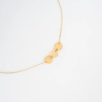 Pastilles gold necklace -...
