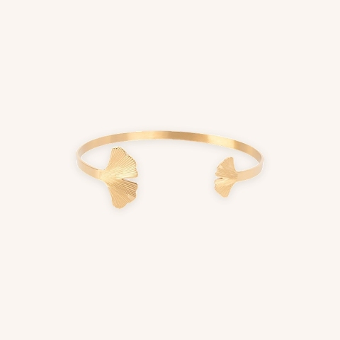Ginkgo gold bangle - Zag bijoux