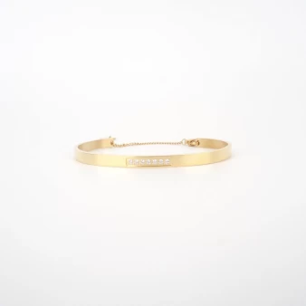 Sparkle chained gold bangle...