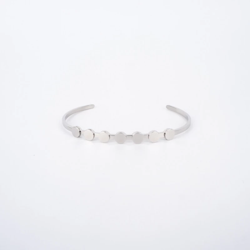 Pastilles silver bangle bracelet - Zag Bijoux