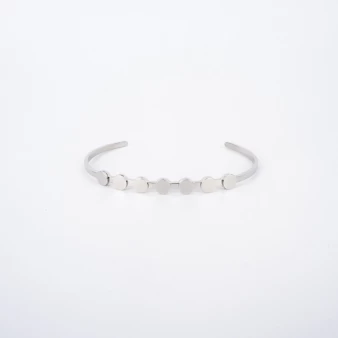 Pastilles silver bangle bracelet - Zag Bijoux
