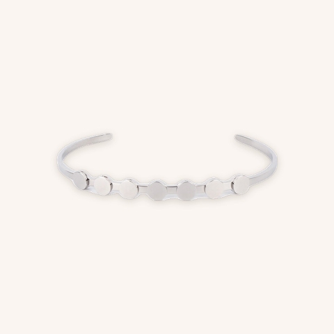 Pastilles silver bangle bracelet - Zag Bijoux