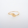 Double feather gold bangle bracelet - Zag Bijoux