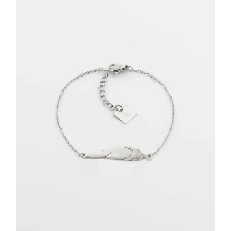 Feather silver bracelet - Zag Bijoux