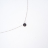 Shiny black silver necklace - Pomme Cannelle