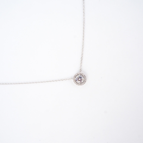 Classico round silver necklace - Pomme Cannelle