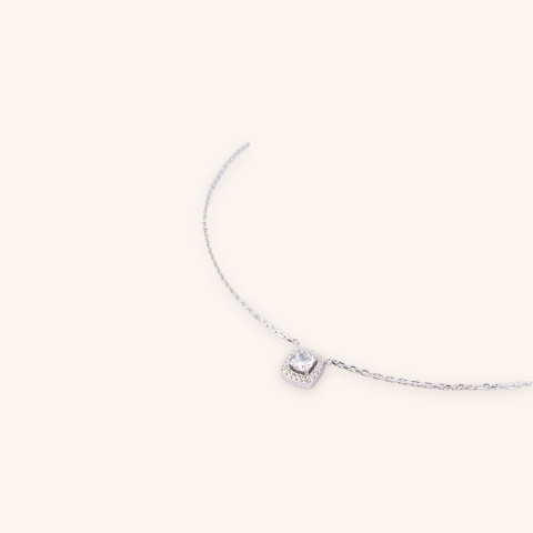 Collier classico carré en argent - Pomme Cannelle
