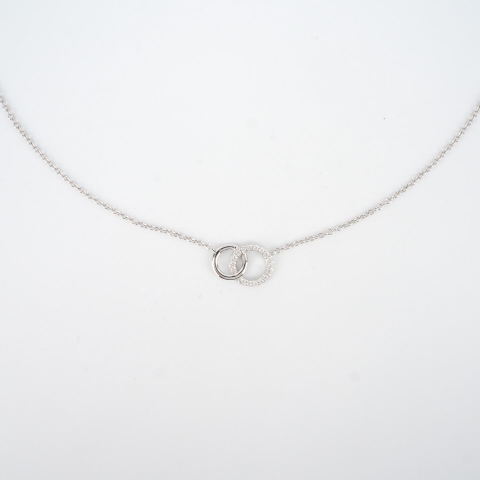 Collier anneaux entrelacés en argent - Pomme Cannelle