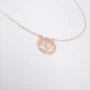 Collier arbre de vie acier or rose - Zag Bijoux