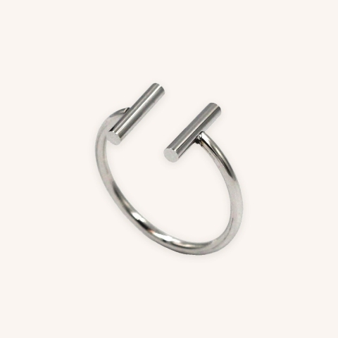 Double barrettes rose gold ring - Zag Bijoux