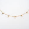 White agate cluster necklace gold steel - Zag Bijoux